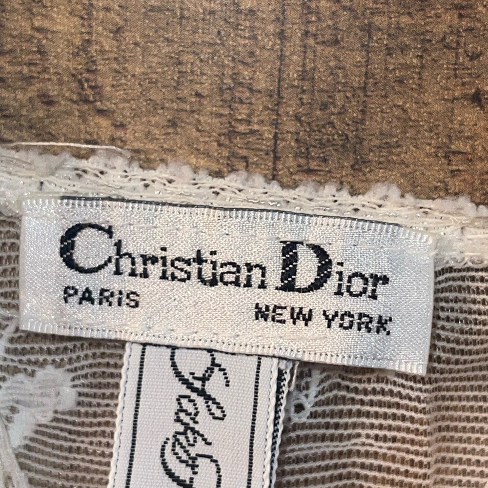 Vintage 90s Christian Dior Saks Fifth Avenue satin and lace slip dress nightie - Picture 6 of 13